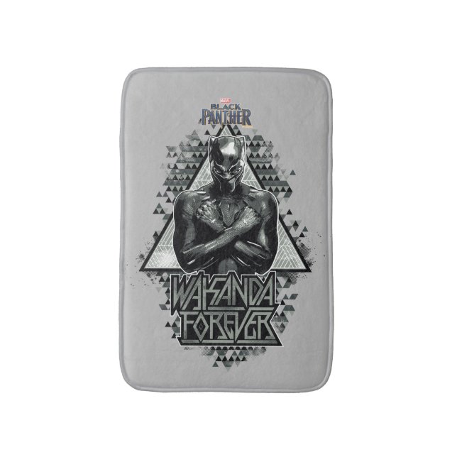 Black Panther | "Wakanda Forever" Graphic Bath Mat (Front Vertical)