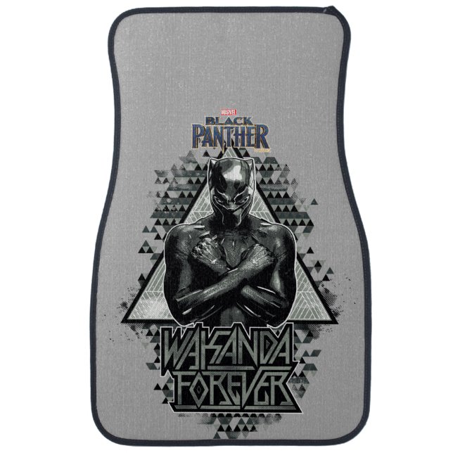 Black Panther | "Wakanda Forever" Graphic Car Mat (Front)