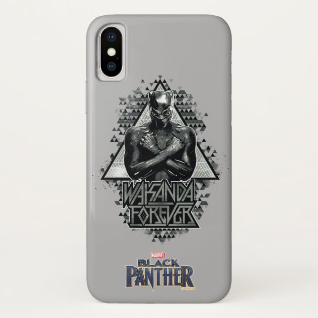 Black Panther | "Wakanda Forever" Graphic Case-Mate iPhone Case (Back)