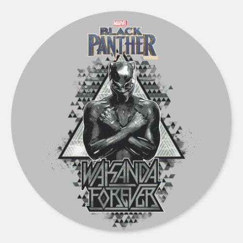 Black Panther  Wakanda Forever Graphic Classic Round Sticker