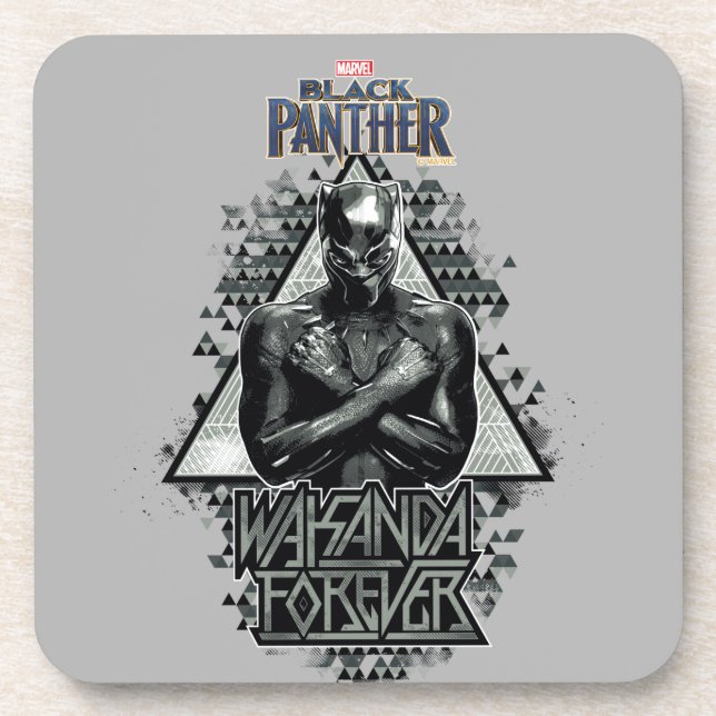 Black Panther | "Wakanda Forever" Graphic Coaster (Front)