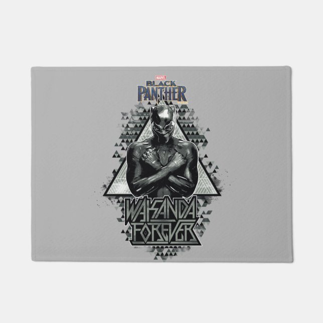 Black Panther | "Wakanda Forever" Graphic Doormat (Front)