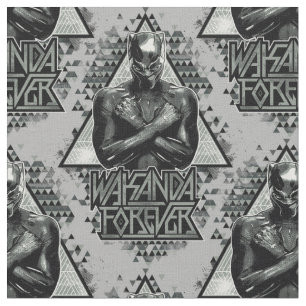 Black Panther   "Wakanda Forever" Graphic Fabric