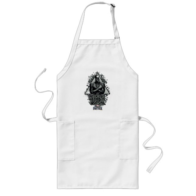 Black Panther | "Wakanda Forever" Graphic Long Apron (Front)