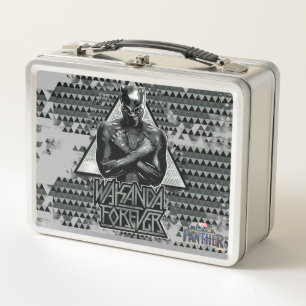 Black Panther "Wakanda Forever" Graphic Metal Lunch Box
