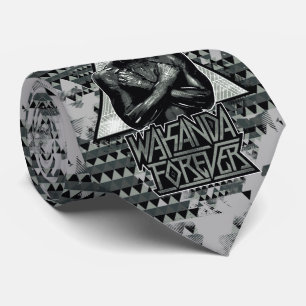 Black Panther   "Wakanda Forever" Graphic Neck Tie