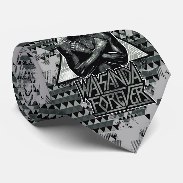 Black Panther | "Wakanda Forever" Graphic Neck Tie (Rolled)