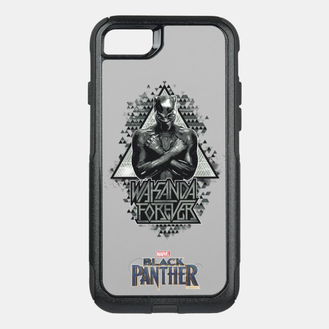 Black Panther | "Wakanda Forever" Graphic Otterbox iPhone Case (Back)