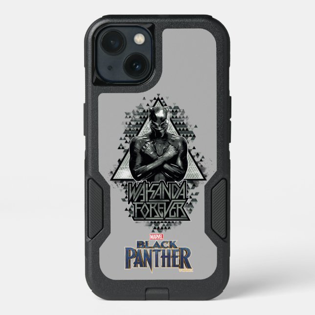 Black Panther | "Wakanda Forever" Graphic Otterbox iPhone Case (Back)
