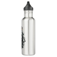 Marvel Black Panther Wakanda Forever Logo Water Bottle - WHITE