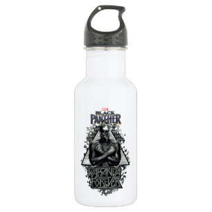 Black Panther   "Wakanda Forever" Graphic Stainless Steel Water Bottle
