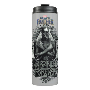 Black Panther   "Wakanda Forever" Graphic Thermal Tumbler