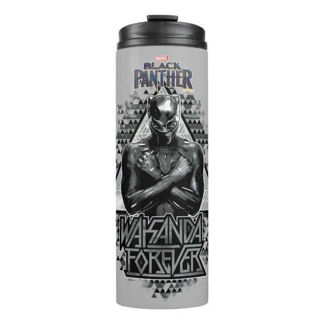 Black Panther | "Wakanda Forever" Graphic Thermal Tumbler (Front)