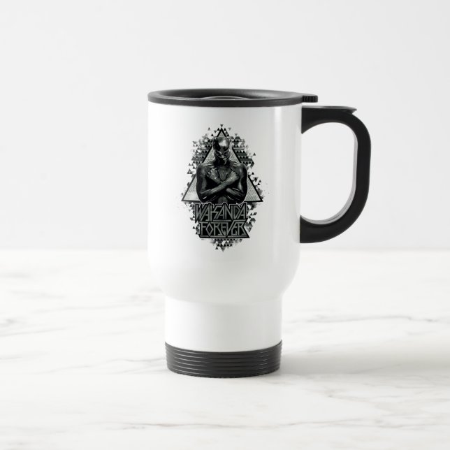Black Panther | "Wakanda Forever" Graphic Travel Mug (Right)