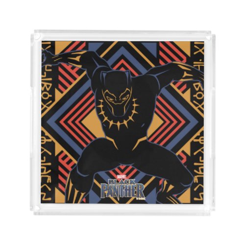 Black Panther  Wakandan Black Panther Panel Acrylic Tray