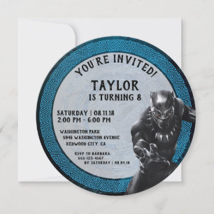 Black Panther Wakandan Tribe Birthday Invitation