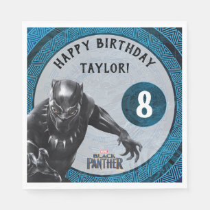 Black Panther Wakandan Tribe Birthday Paper Napkins
