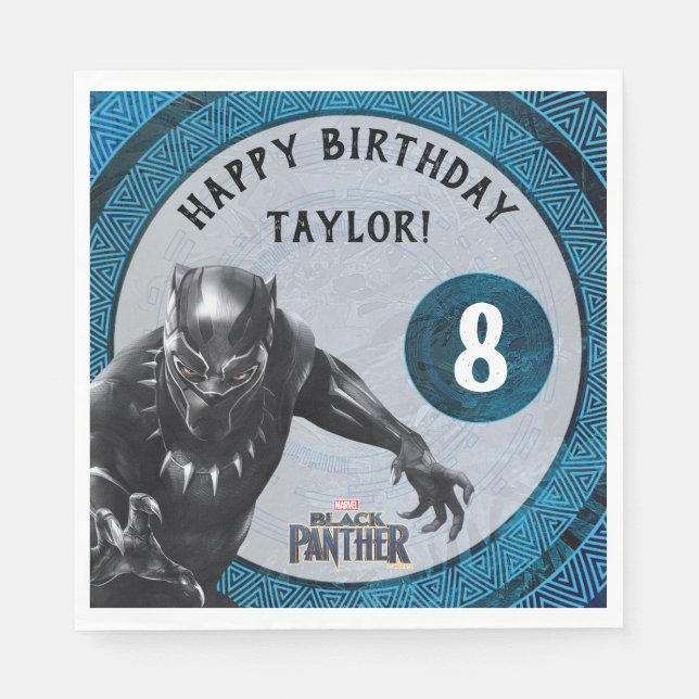 Black Panther | Wakandan Tribe Birthday Paper Napkins (Front)