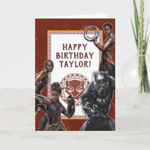 Black Panther   Wakandan Warriors Birthday Card
