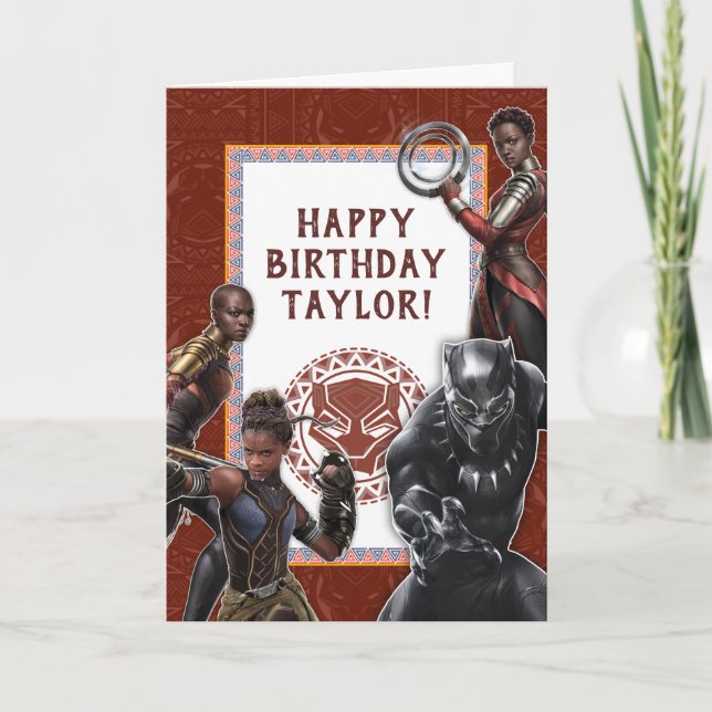 Black Panther | Wakandan Warriors Birthday Card (Front)