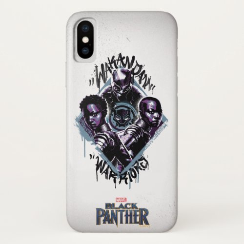 Black Panther  Wakandan Warriors Graffiti iPhone X Case