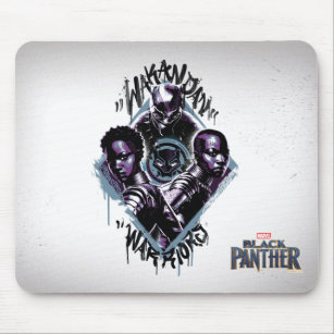 Black Panther   Wakandan Warriors Graffiti Mouse Pad