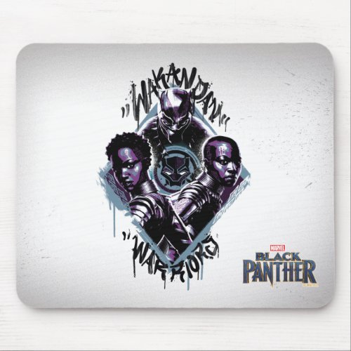 Black Panther  Wakandan Warriors Graffiti Mouse Pad