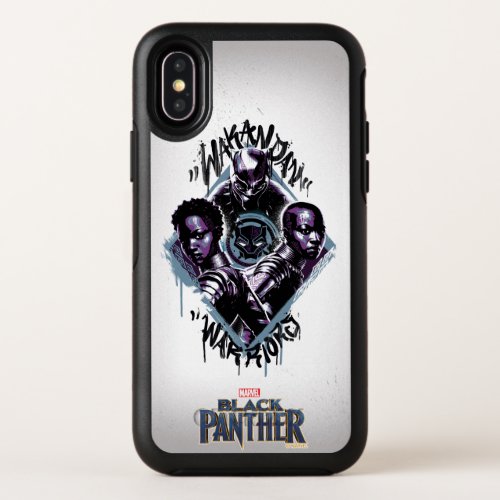 Black Panther  Wakandan Warriors Graffiti OtterBox Symmetry iPhone X Case