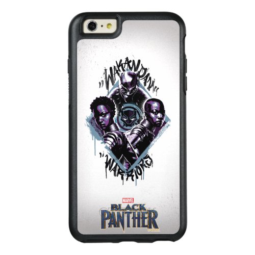 Black Panther  Wakandan Warriors Graffiti OtterBox iPhone 66s Plus Case