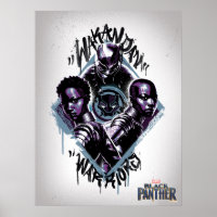 Black Panther | Wakandan Warriors Graffiti Poster