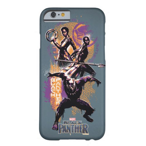 Black Panther  Wakandan Warriors Painted Graphic Barely There iPhone 6 Case