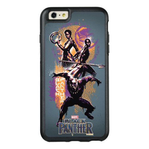 Black Panther  Wakandan Warriors Painted Graphic OtterBox iPhone 66s Plus Case