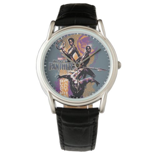 Black Panther  Wakandan Warriors Painted Graphic Watch