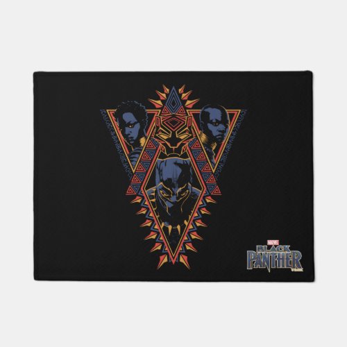 Black Panther  Wakandan Warriors Tribal Panel Doormat
