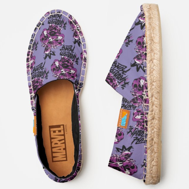 Black Panther Warrior King Graphic Espadrilles (Side)