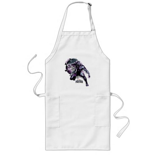 Black Panther  Warrior King Painted Graphic Long Apron