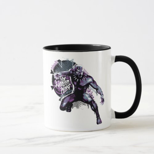 Black Panther  Warrior King Painted Graphic Mug