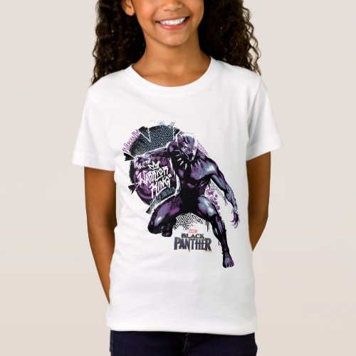 Black Panther  Warrior King Painted Graphic T_Shirt