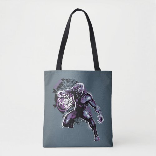 Black Panther  Warrior King Painted Graphic Tote Bag
