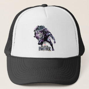 Black Panther   Warrior King Painted Graphic Trucker Hat