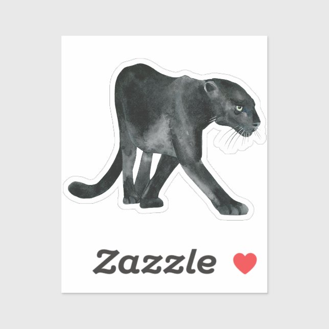 Black Panther Watercolor Sticker (Sheet)