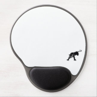 Black Panther / White Background Gel Mouse Pad