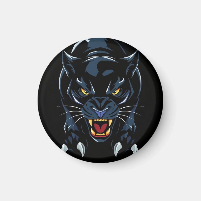 Black panther's head magnet (Front)