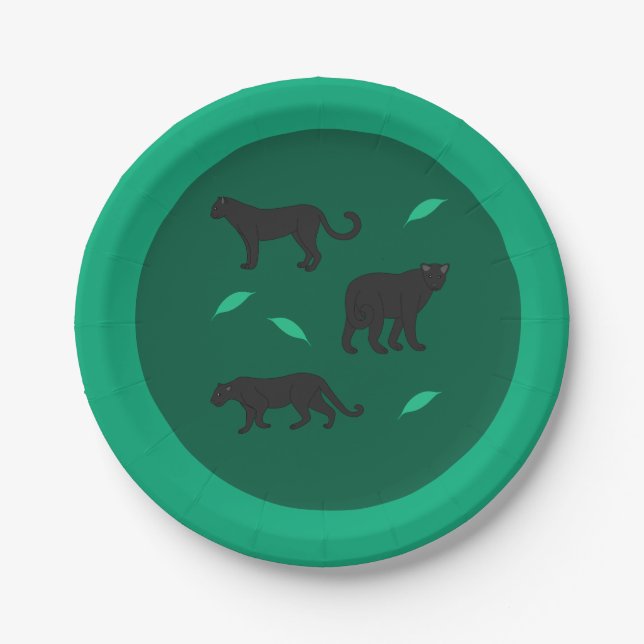 Black Panthers Paper Plates (Front)