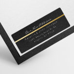 Black Paper Kraft White New Adress RSVP Label<br><div class="desc">Personalized Thank You RSVP 

Elegant Glam Modern Return Adress Label 

This modern return address label features a black paper kraft texture and a golden stripe. 

"Thank you" is an example - you can write down your own text like Happy New Year,  Merry Christmas,  Congratulations</div>