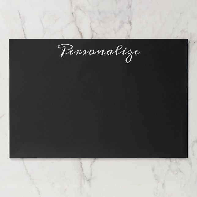 Black paper writing pads for hand lettering & more (Front)