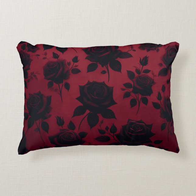 Black Paradise Accent Pillow (Front)