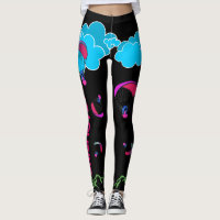 Black Paragliding Pixie leggings