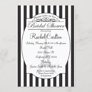 Black Paris Bridal Shower Invitation