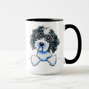 Black Parti Cockapoo Lined Up Mug
